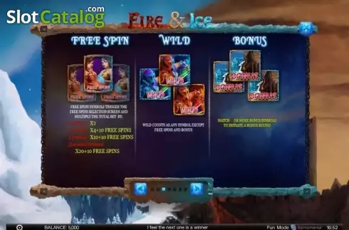 Скрин4. Fire & Ice (Spinomenal) слот