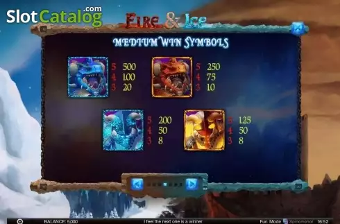 Скрин5. Fire & Ice (Spinomenal) слот