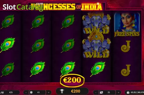 Скрин3. Princesses of India слот