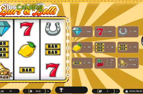 Скрин2. Bars & Bells Slot слот