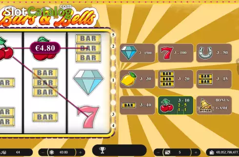 Скрин3. Bars & Bells Slot слот