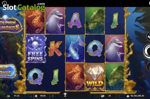 Скрин2. Dolphin Diamonds слот