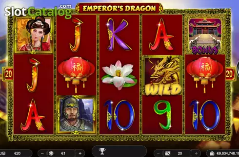 Скрин2. Emperor's Dragon слот