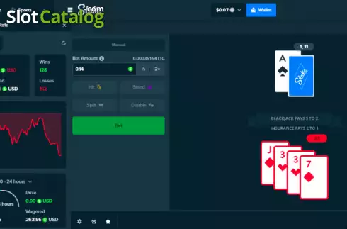 Скрин2. Blackjack (Stake Originals) слот