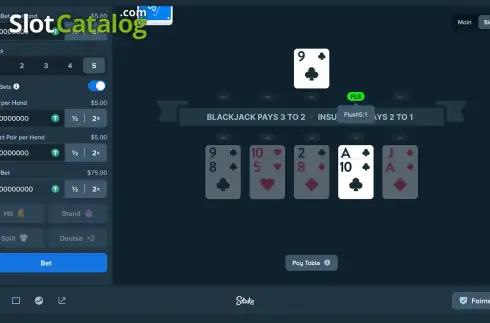 Скрин2. Blackjack (Stake Originals) слот