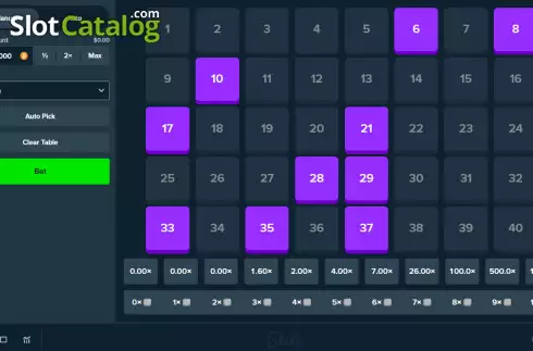 Скрин2. Keno (Stake Originals) слот
