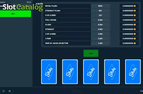 Скрин2. Video Poker (Stake Originals) слот