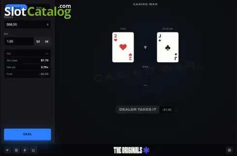 Скрин3. Casino War (Stake Originals) слот