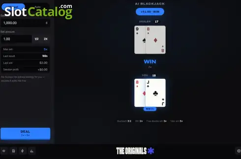 Скрин3. AI Blackjack слот