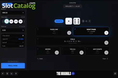 Скрин3. Craps (The Originals) слот