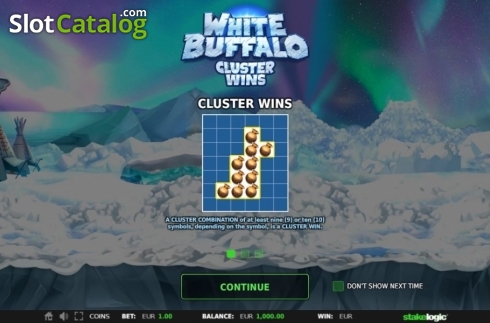 Скрин4. White Buffalo Cluster Wins слот