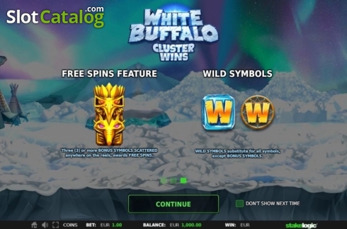 Скрин6. White Buffalo Cluster Wins слот