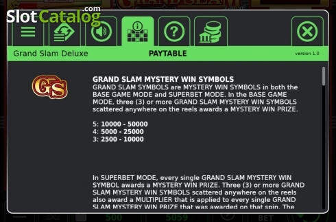 Скрин4. Grand Slam Deluxe слот