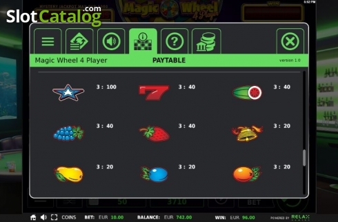 Скрин9. Magic Wheel 4 Player слот