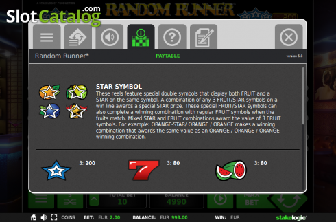 Скрин4. Random Runner (StakeLogic) слот