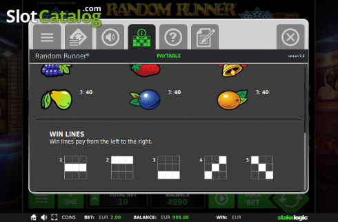 Скрин6. Random Runner (StakeLogic) слот