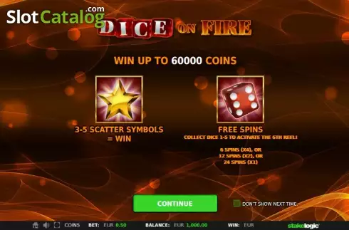 Скрин2. Dice on Fire слот
