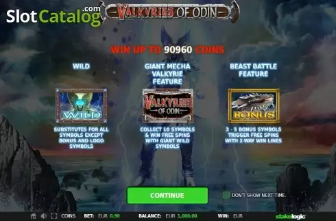Скрин2. Valkyries of Odin слот