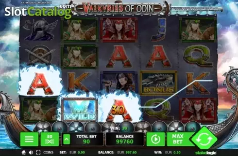 Скрин5. Valkyries of Odin слот