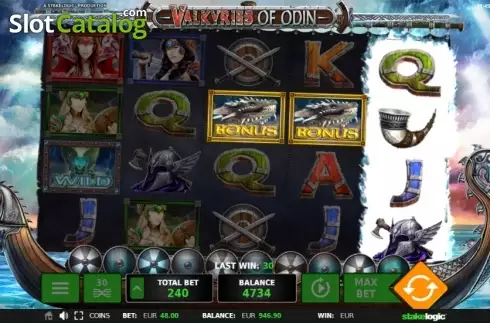 Скрин7. Valkyries of Odin слот