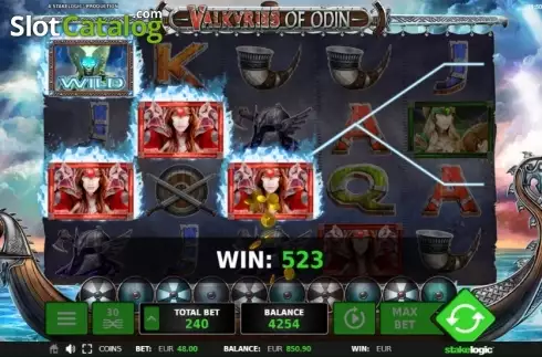 Скрин8. Valkyries of Odin слот