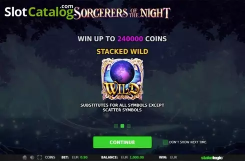 Скрин3. Sorcerers of the Night слот
