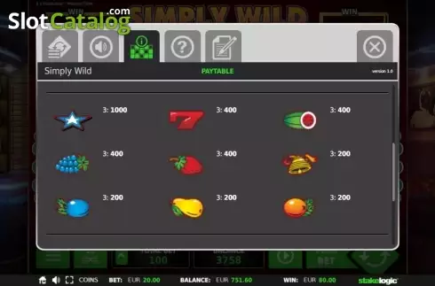 Скрин7. Simply Wild (StakeLogic) слот