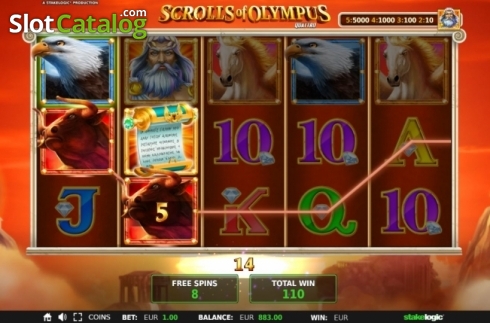 Скрин9. Scrolls of Olympus Quattro слот