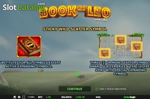 Скрин3. Book of Leo слот