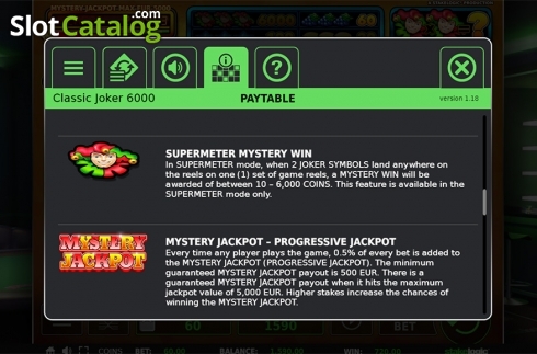 Скрин9. Classic Joker 6000 Quattro слот