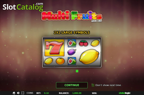 Скрин2. Multi Fruits Quattro слот