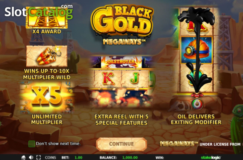 Скрин2. Black Gold Megaways слот