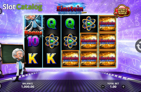 Скрин3. Einstein Eureka Moments Deluxe слот