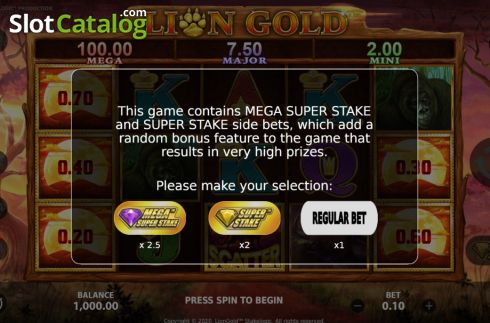 Скрин3. Lion Gold Super Stake Edition слот