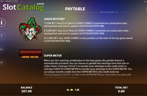 Скрин5. Mighty Joker Arcade слот