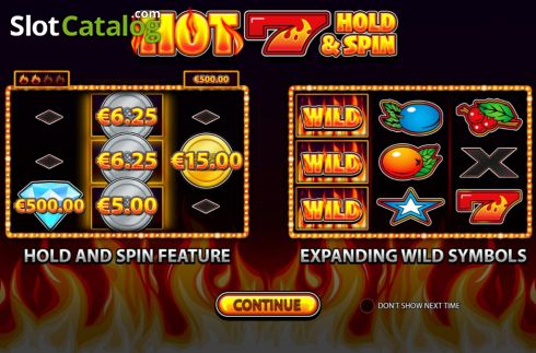Скрин2. Hot 7 Hold and Spin слот
