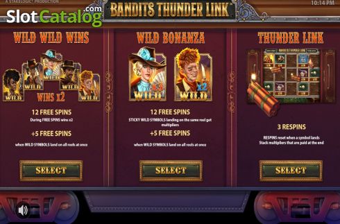 Скрин7. Bandits Thunder Link слот