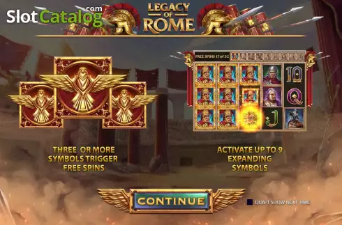 Скрин2. Legacy of Rome слот