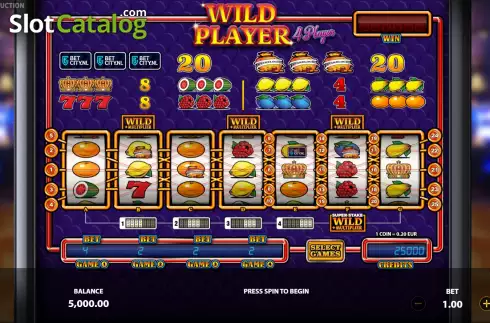 Скрин2. Wild Player 4 Player слот