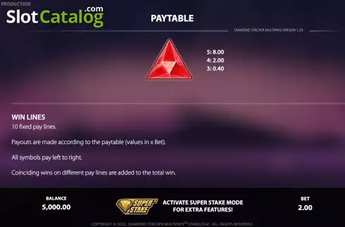 Скрин9. Diamond Stacker Multipays слот