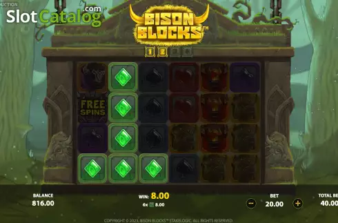 Скрин5. Bison Blocks слот