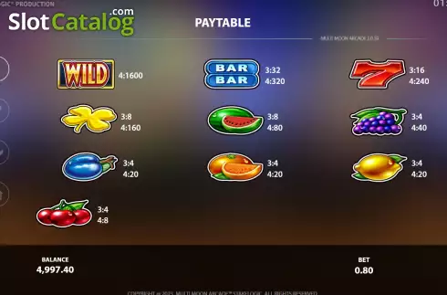 Скрин7. Multi Moon Arcade слот