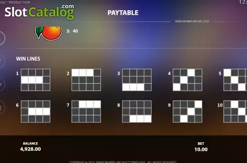 Скрин9. Random Wins Arcade слот