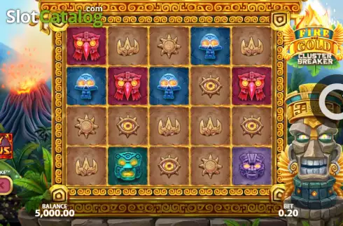 Скрин2. Fire and Gold Cluster Breaker слот