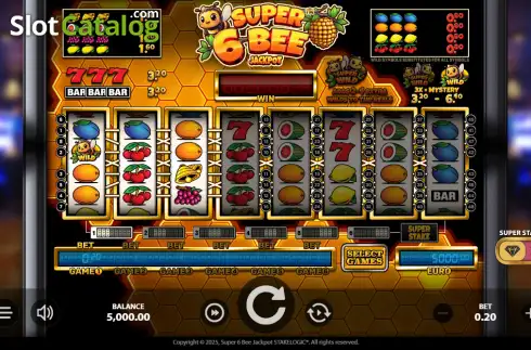 Скрин2. Super 6 Bee Jackpot слот