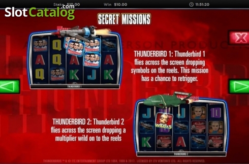 Скрин6. Thunderbirds (Storm Gaming) слот