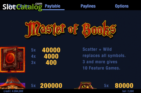 Скрин6. Master of Books слот