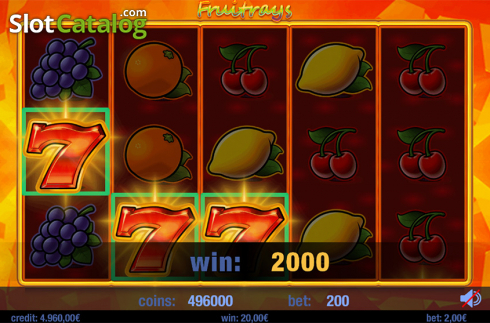 Скрин3. Fruitrays слот