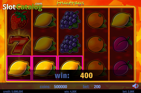 Скрин5. Fruitrays слот