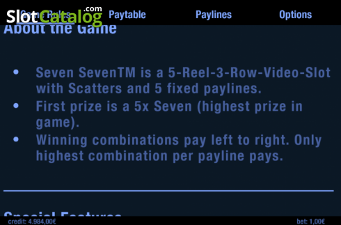 Скрин5. Seven Seven слот